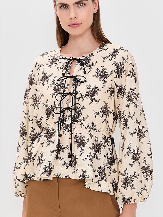 Nwt Sea New York Joan Tie-Front Top Medium M